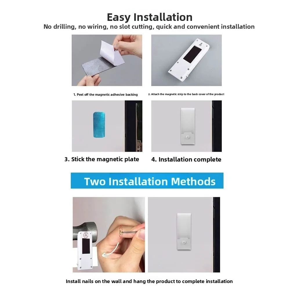 Rechargeable LED Induction Night Light Motion Sensor Wireless Cabinet Lamp Warm /White Light Magnetic Body Sensor Night Light