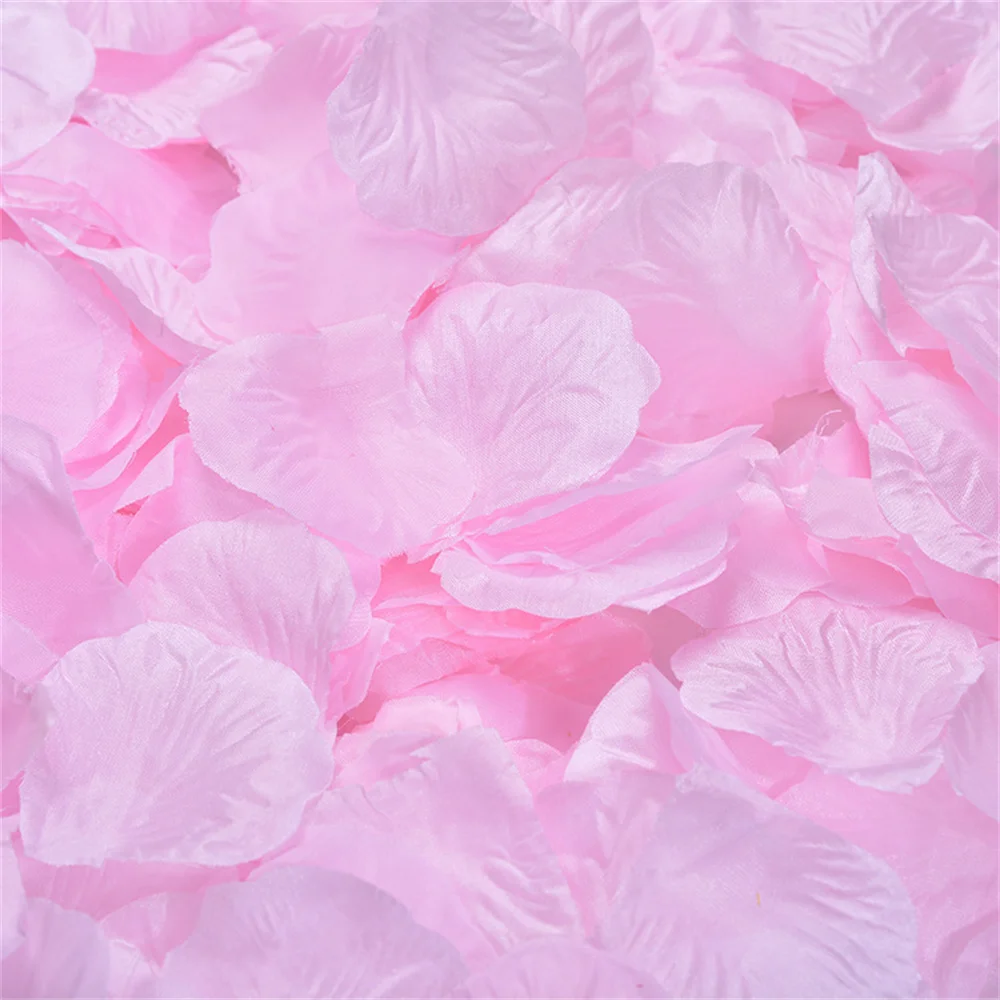 500/1000 Stück künstliche gefälschte Rosenblätter rot weiß Simulation Seide Rosenblätter Hochzeit liefert Valentinstag romantische Dekoration – Detail 8