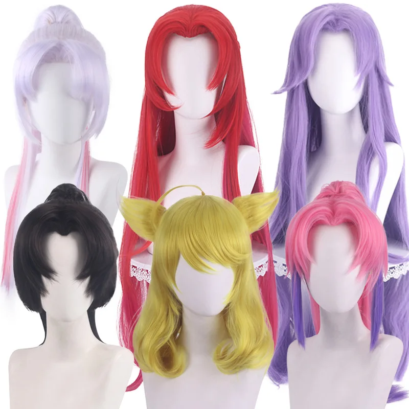 Synthetic Cosplay Wig Fox-Style Wolf Mullet, Top Scalp Design, Inspired Character Look, for Anime Party, Carnival, Halloween,