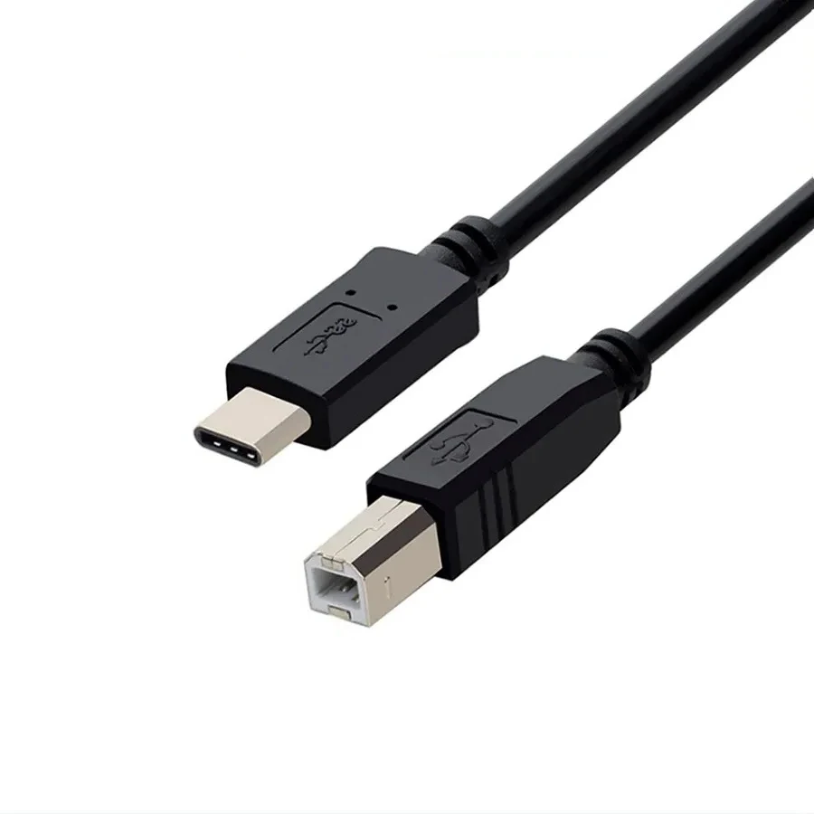 1M 2M 3M 5M USB 2.0 Data Cable Type-C To USB-B Print Cord Compatible with Thunderbolt3 Laptop for Printer Scanner MIDI Keyboard