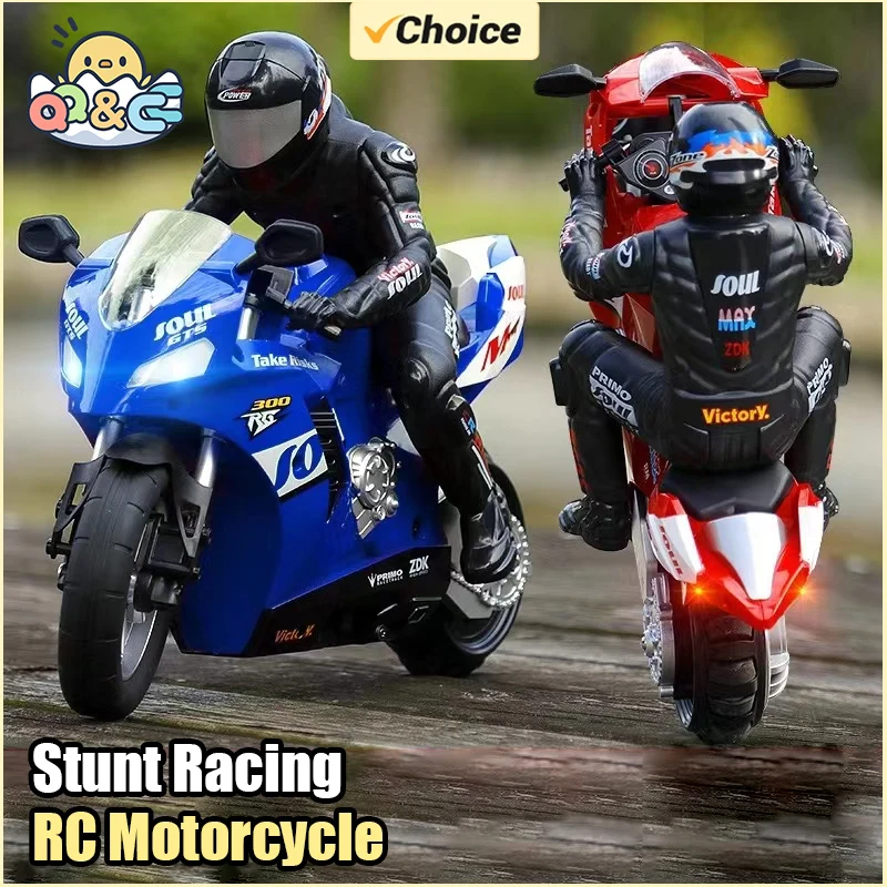 RC Motorcycle Self-Balancing 6 Axis Gyro 2.4G Stunt Racing High Speed Off-Road RTR Plastic Model Toys for Boys Kids Gifts New