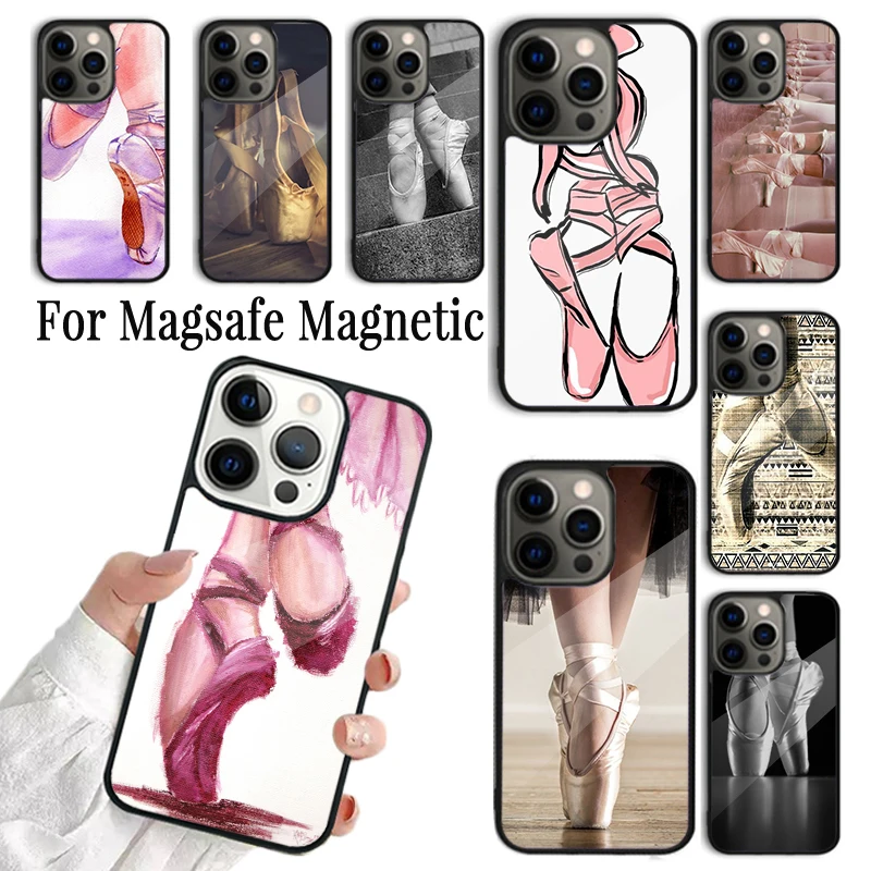 Ballet Shoes Phone Case Cover For iPhone 17  AIR 16 15 14 13 12 11 Pro Max Plus Wireless Magnetic Magsafe Shell