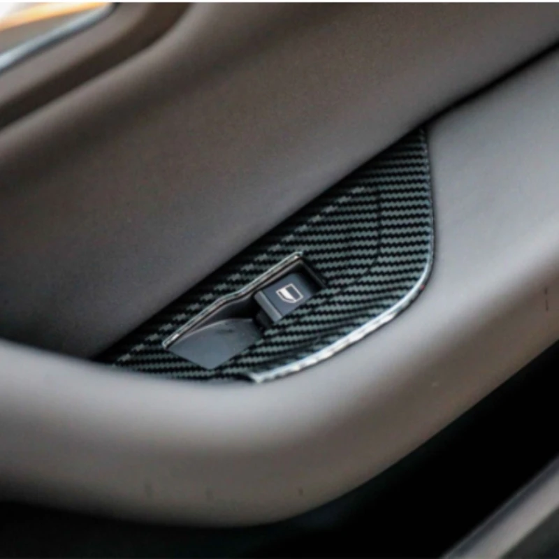 For Peugeot 508 GT 2019 2020 2021ABS Carbon Fiber Armrest Window Buttons Cover Glass Lift Adjust Switch Panel Trim Accessories - view 4