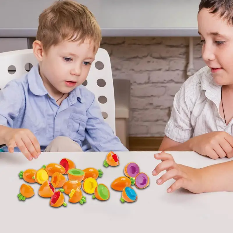 Eivorm Matching Game Vorm Sorter Kleurherkenning Speelgoed Gladde kinderen Brain Teaser Vroeg leren Spel Vaardigheidsontwikkeling Voor