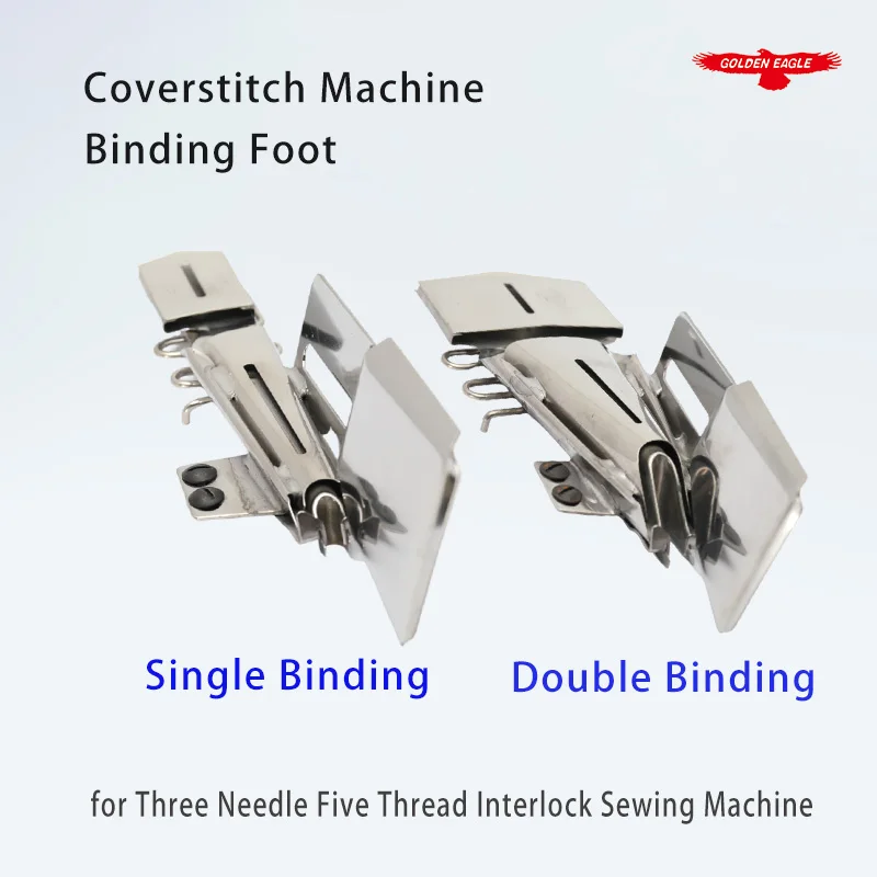 Golden Eagle Y-110 Folder 3 Needle 5 Thread Interlock Sewing Machine Binding Hemming Tube Garment Binding Sewing Machine Parts