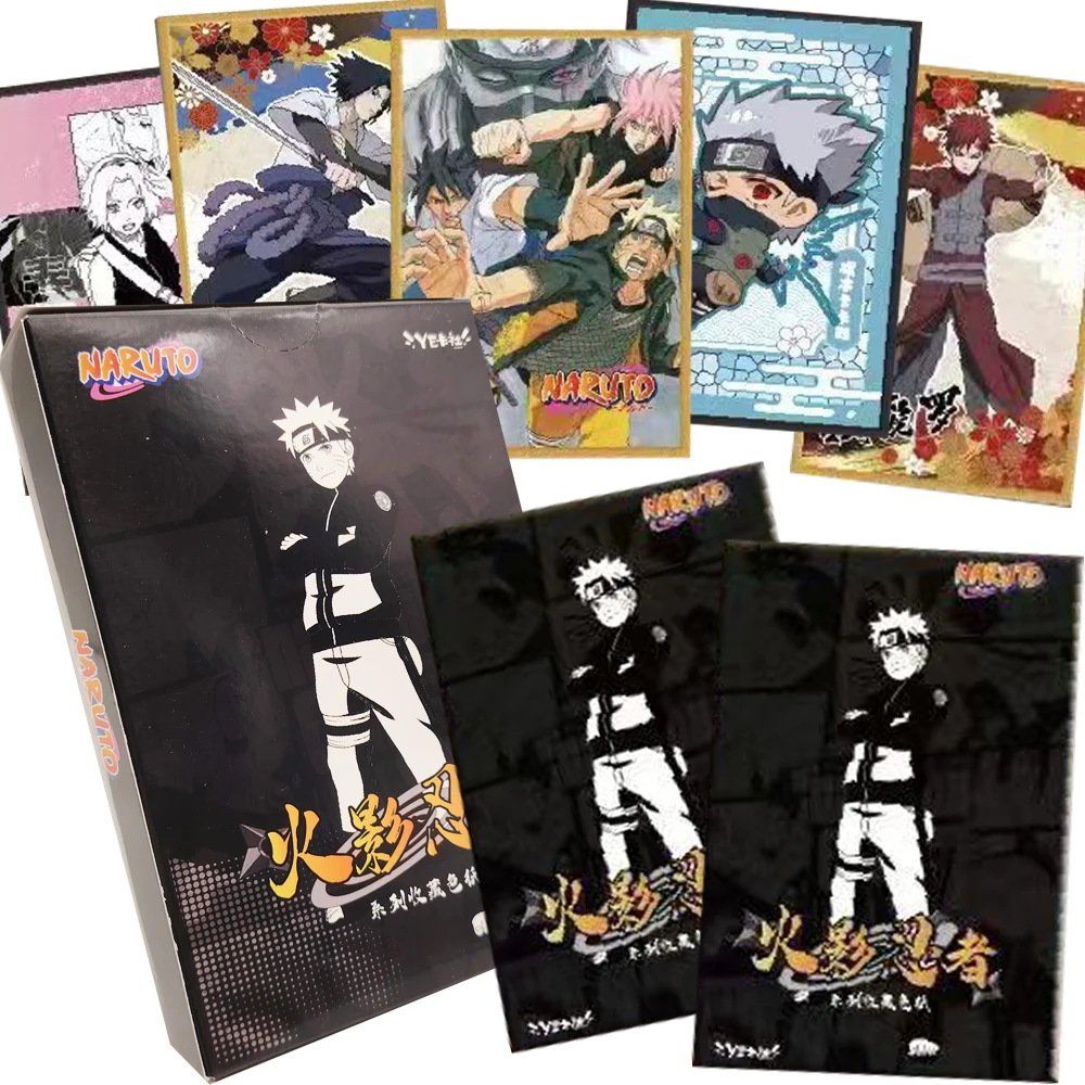 Shonen Anime Naruto Color Paper Collection Cards Personalized Creative Fluorescence Design Character Trading Cards ‌adult‌ Gift