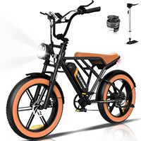 COLORWAY Electric Bikes,20'' Off-Road EBike with 4.0 Fat Tire,250W Motor and 48V 15Ah Battery, 7-Speed City Bike, Elecrtic Bicyc