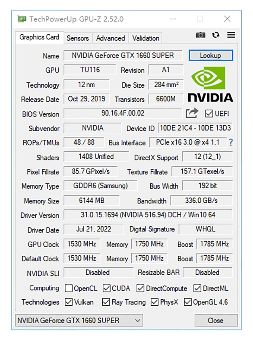 Placa gráfica mllse gtx 1660 super 6gb gddr6 192 bits pci-e 3.0x16 8pin nvidia gpu gtx 1660super placa de vídeo para jogos placa de vide