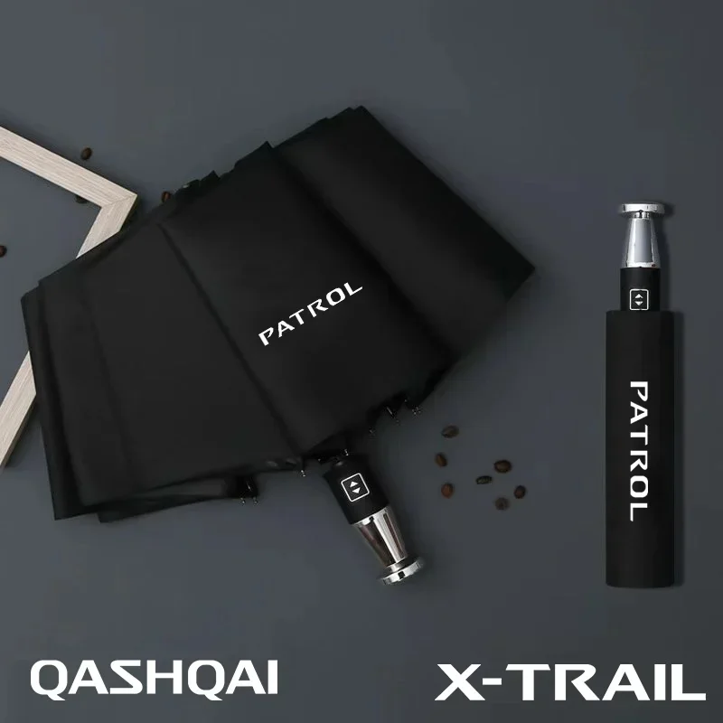 For Nissan Qashqai Patrol X-trail Car Automatic Folding Windproof Sunshade Umbrella Automatically folding umbrella Auto parts