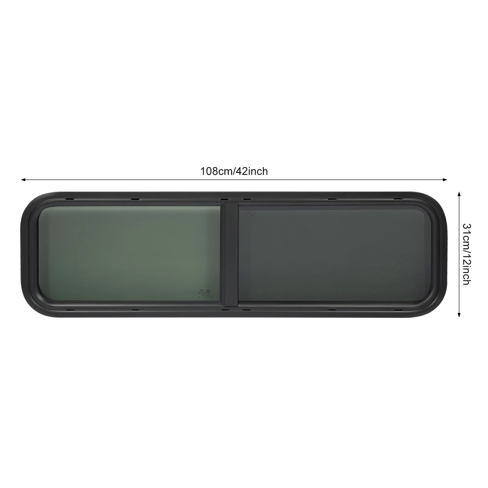 الحديثة 42*12 بوصة مستطيلة سبائك الألومنيوم نافذة RV مع تصاعد حلقة الكسوة لسمك لوحة معدنية 2-6 مللي متر أو 48-55 مللي متر #3