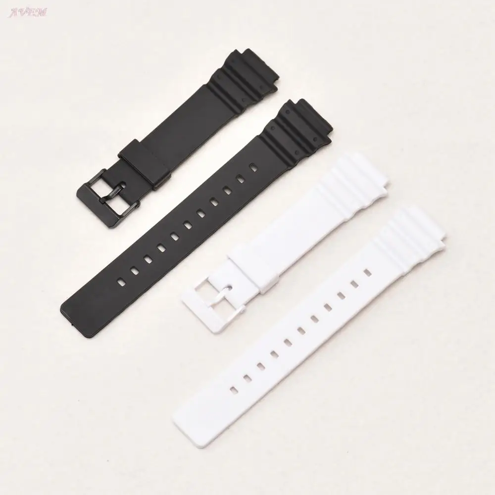 Strap for Casio MRW-200H Resin Watch Band Men Women Glossy Sport Waterproof Silicone Pin Buckle Wrist Bracelet Belt Accessories