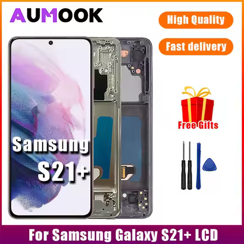 Tested AMOLED for New Samsung Galaxy S21+ LCD Display Touch Screen Digitizer Assembly Parts for S21 Plus SM-G996B/DS G996U1 LCD