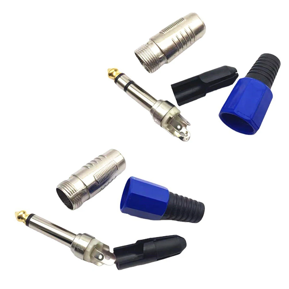 5 قطعة 6.35 مللي متر (1/4 ") الغيتار الصوت كابلات الموصلات أحادية مقبس استريو 6.5 مللي متر مكبر للصوت ميكروفون التوصيل برو-الصف نقل الإشارة #3