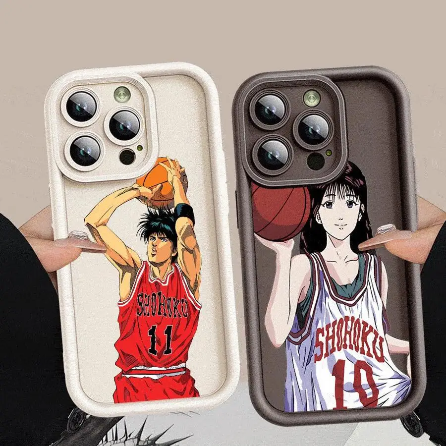 Slam Dunk Hanamichi Phone Case for iPhone 15ProMax 13 Mini 12 Pro 16 11 Pro SE XS Max 8 7 XR 14 Plus Soft Cover Luxury