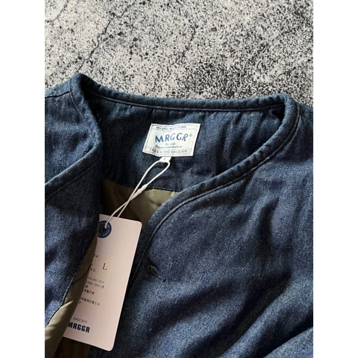 سترة قطنية سميكة دافئة بأسلوب ياباني عتيق للخريف والشتاء، ملابس خارجية كاجوال متعددة الاستخدامات من الدنيم بياقة عالية للرجال... #3