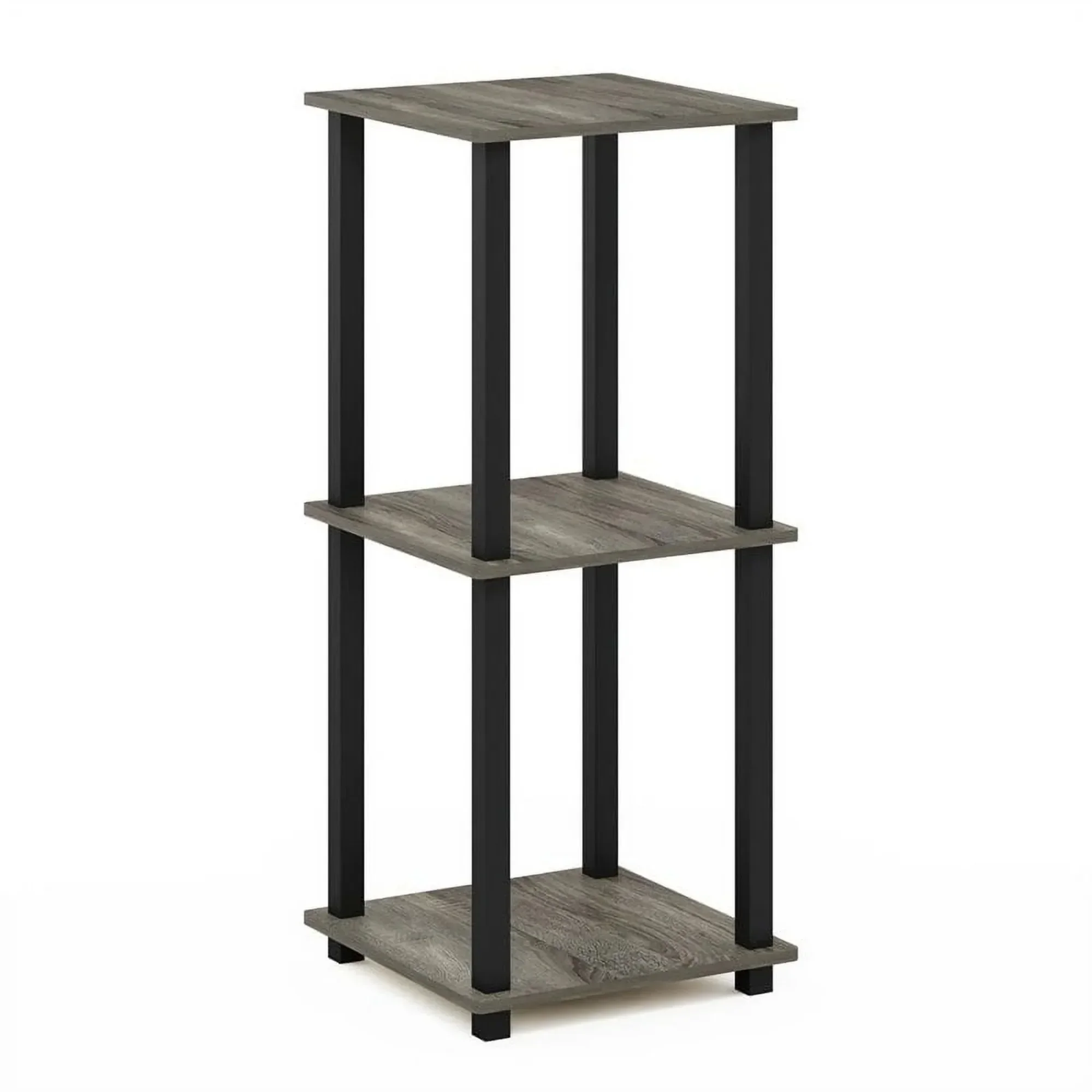 

Engineered Wood Simplistic End Table in French Oak Gray/Black (Set of 2)