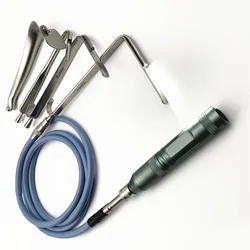 Breast Retractor with Light Nasal Hook Wrinkle Removal Hook Vagina Light Guide Hook and fiber set Plastic Surgery Instrument