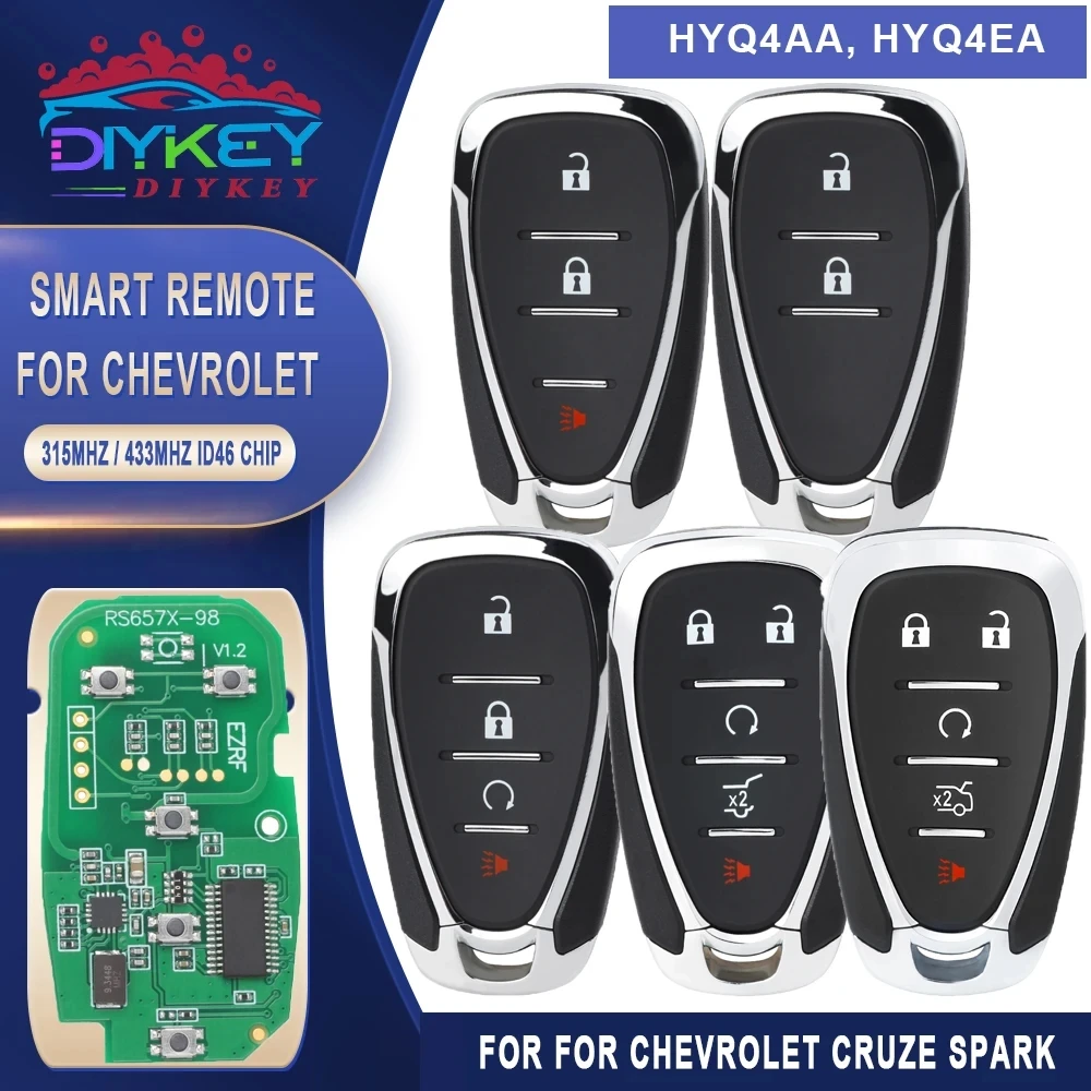 

HYQ4ES HYQ4EAS HYQ4AA HYQ4EA Key Remote For Chevrolet Camaro Volt Blazer Cruze Malibu Sonic Equinox Spark 2016 2017 2018 - 2020