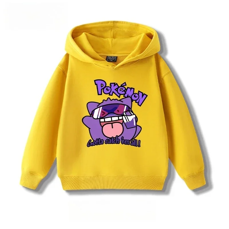 Ropa mignonne pour enfants con estampados Pokemon Pikachu, tiradores con capucha de invierno à manches longues, sudadera con capucha