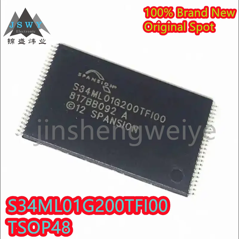 

5-10PCS S34ML01G200TF100 S34ML01G200TFI00 128MB NAND FLASH TSOP48 100% Brand New and Original Free Shipping Electronics