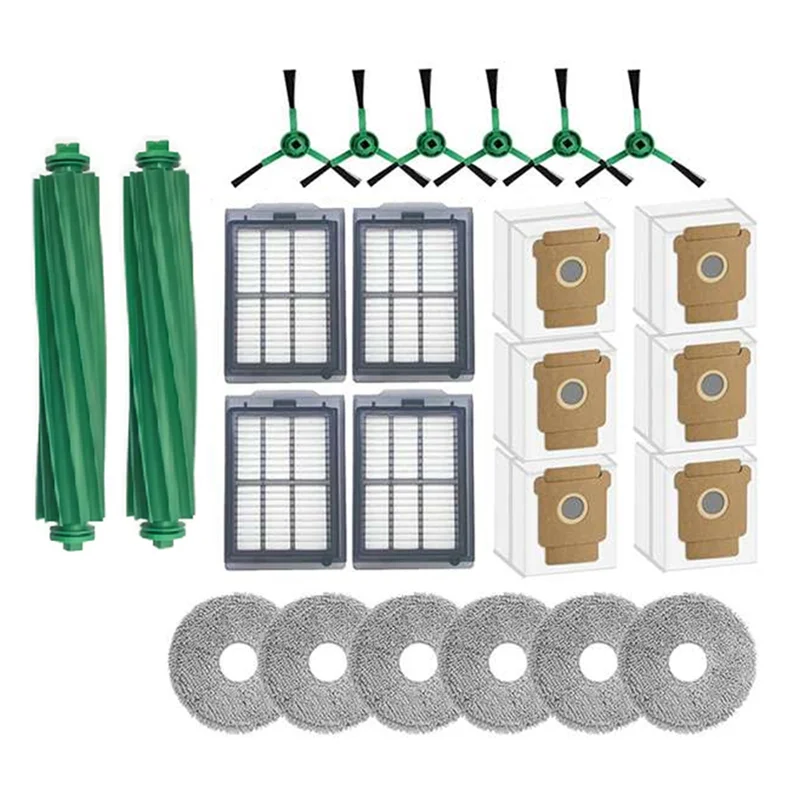 24 قطعة ل اي روبوت رومبا بلس 505 كومبو/405 كومبو جهاز آلي لتنظيف الأتربة فرشاة فلتر HEPA ممسحة القماش كيس لجميع الغبار قطع الغيار-CLIM #1