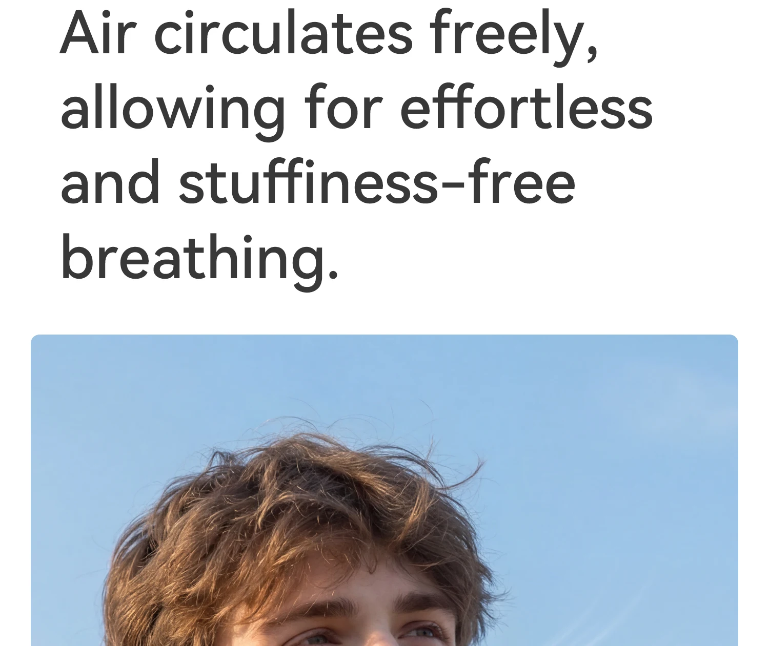 Breathable summer face cover