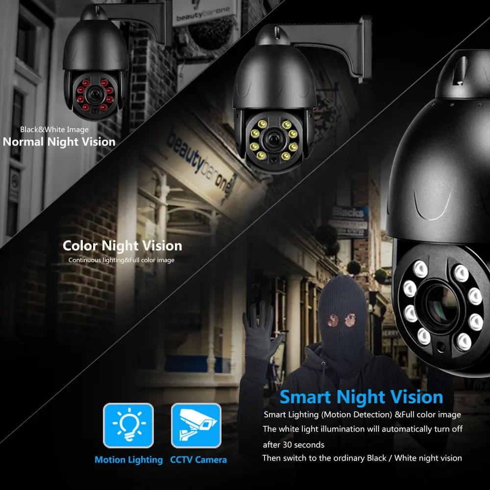 3G 4G SIM Card 4K 8MP Telecamera IP di sorveglianza di sicurezza wireless Wifi PTZ Dome Zoom 30X Tracciamento automatico Audio bidirezionale IR/LED a colori