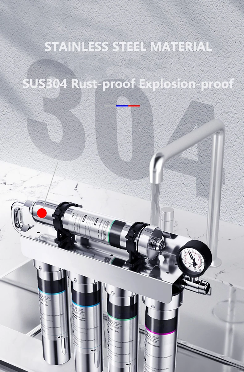 Household Kitchen Ultrafiltration Water Purifier With Tap Stainless Steel Direct Drink Tap Water Purifier Water Filter System