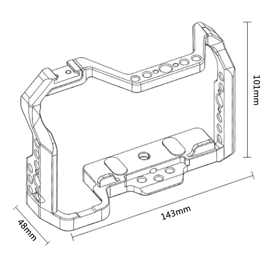 Gabbia per fotocamera Topcine Z50 per accessorio per fotocamera Nikon Z50 con posizionamento 3/8 \