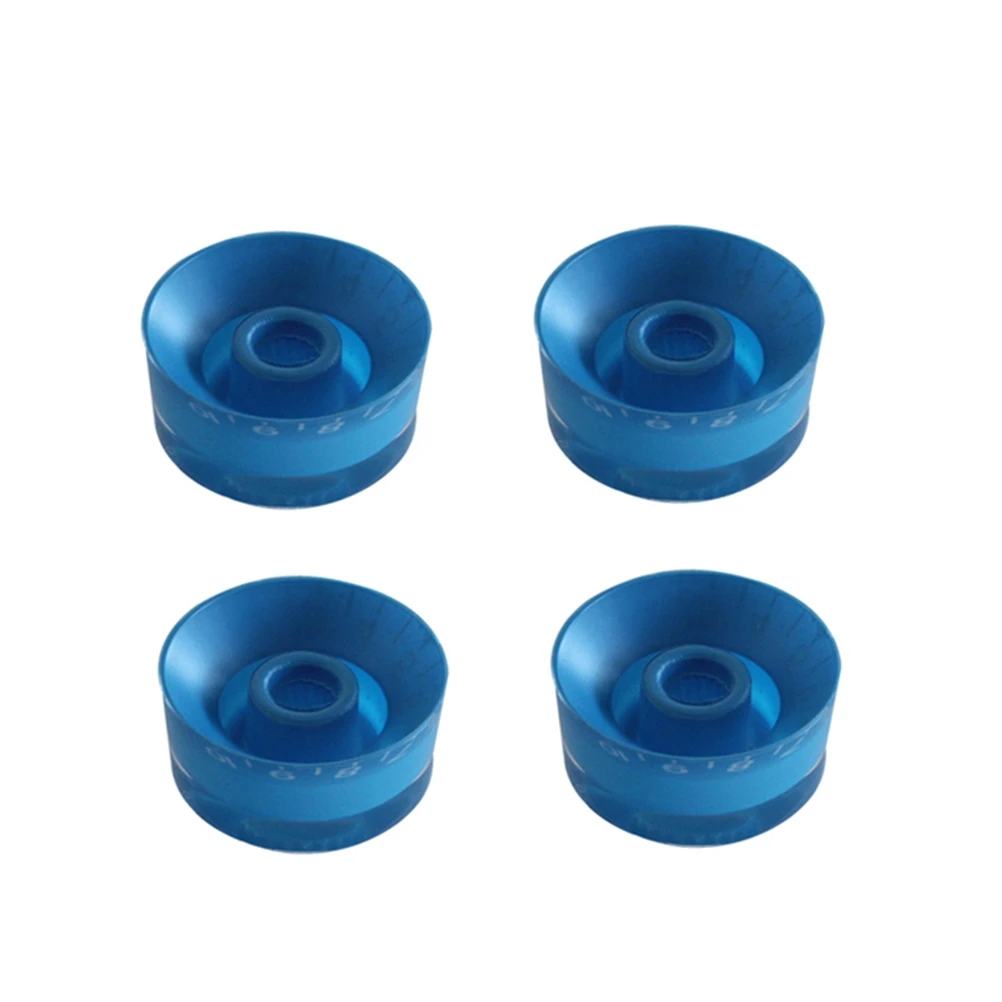 

4Pcs Guitar Control Knobs Blue Round Volume Tone and Speed Replacement Parts for Electric Guitar Control Knobs