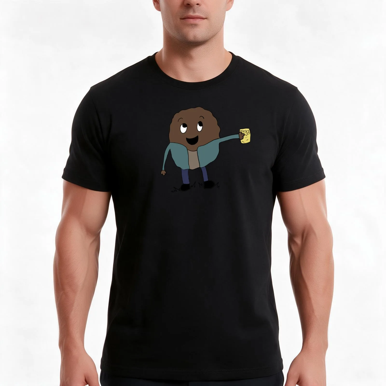 Mr Meatball with Lemonade T-Shirt, Summer Casual Cotton Tee, Oversized Streetwear Tops, Vintage Graphic Print, Unisex Men Women