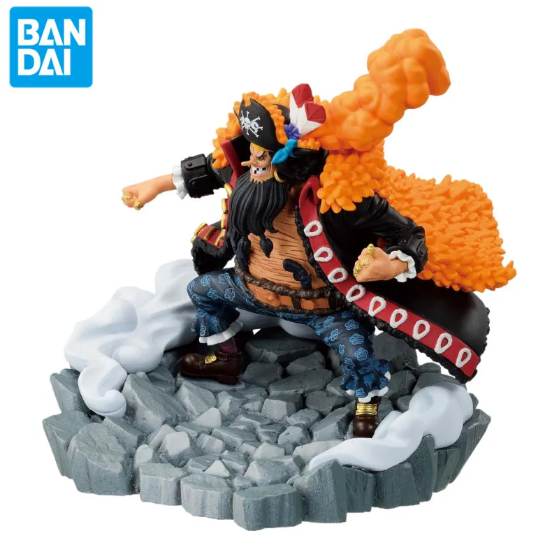 Bandai Genuine Anime One Piece Blackbeard Tikki Battle Light Scenery PVC 10cm Scene Ornament Hand Figure Model Toy Gift