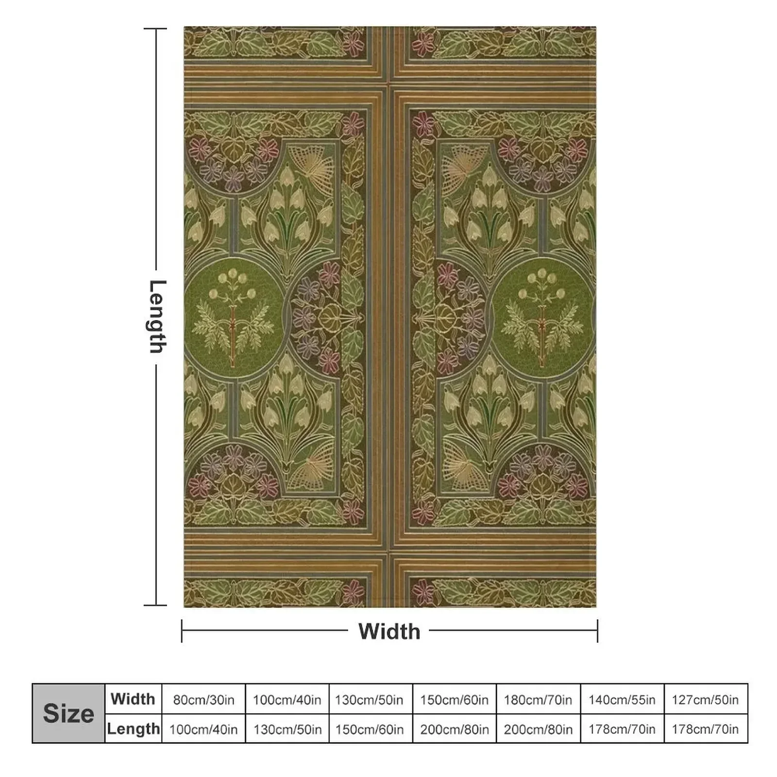 Stunning Art Nouveau Pattern! Throw Blanket couch cozy soft plush fuzzy picnic outdoor blanket