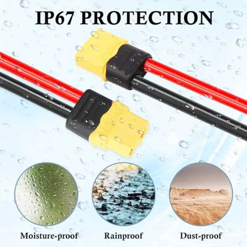 ABGN XT90 Photovoltaic Connector Cable 1 Meter For Extension Outdoor Portable Battery Power Cord Durable Cable 12 Volt