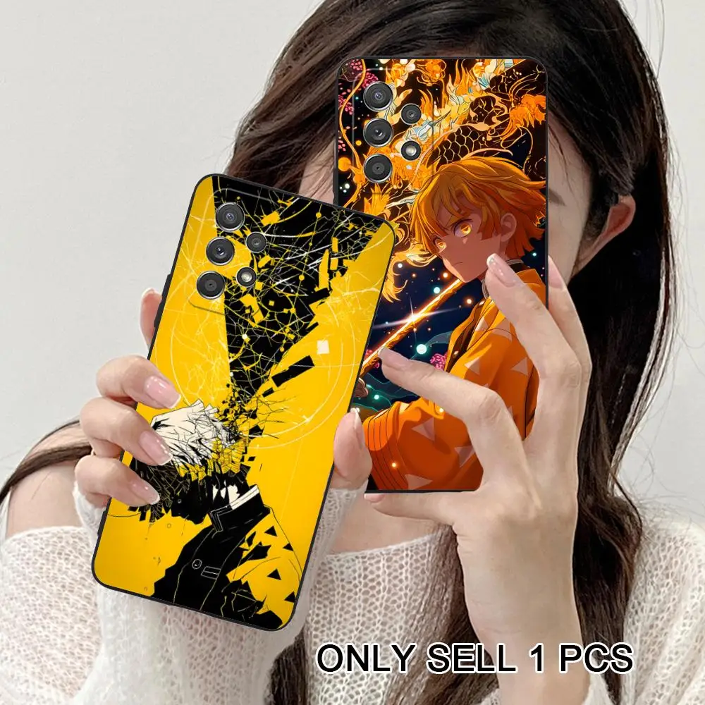 Blade Extinction Zenitsu Phone Case for Samsung Galaxy A57 56 55 54 53 52 51 37 36 35 34 33 32 31 5G Soft TPU Shockproof Cover