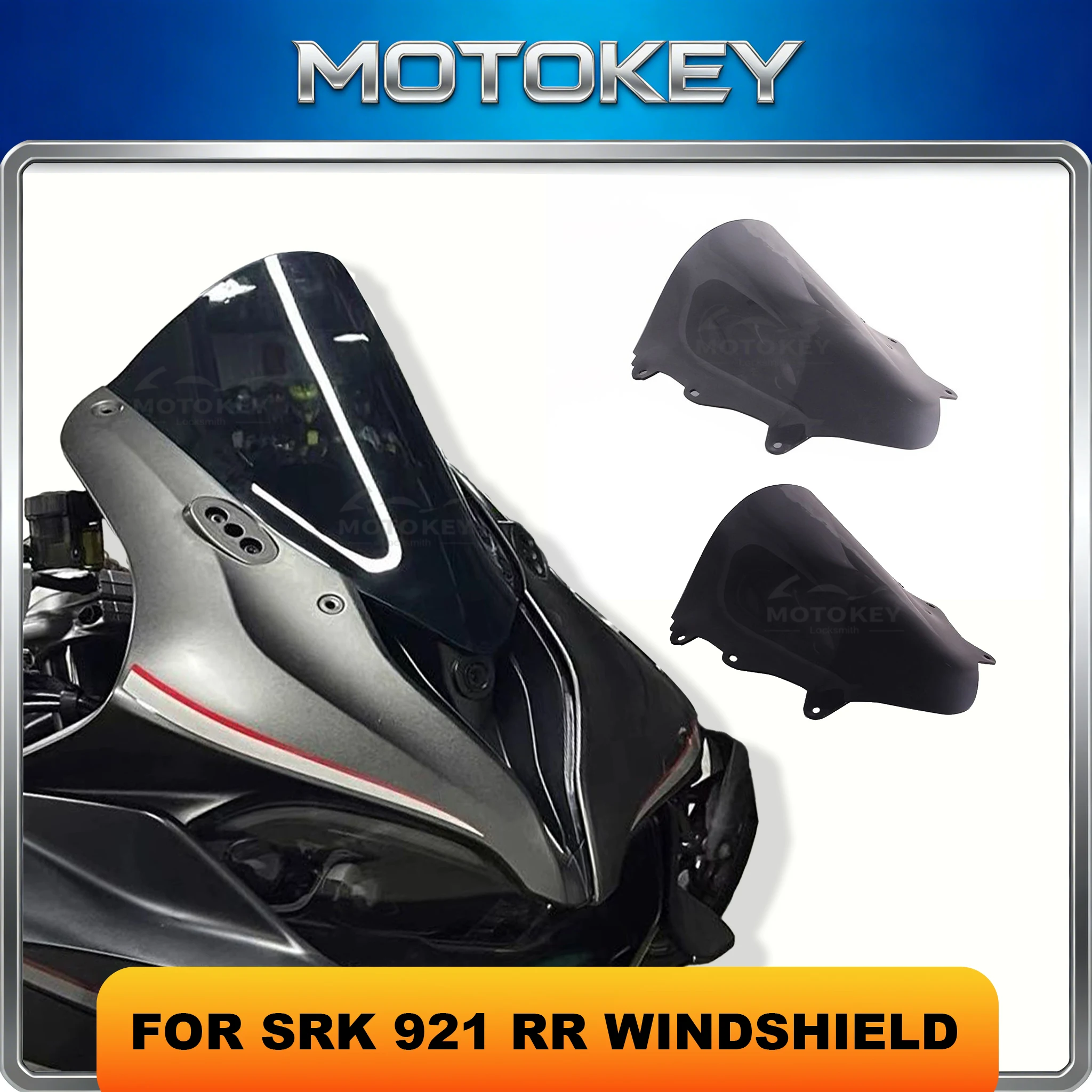 NEUER SRK921RR 900RR Motorrad-Windschutzscheiben-Windabweiser Pare-brise 921 für QJMOTOR SRK921RR 921RR Windabweiser
