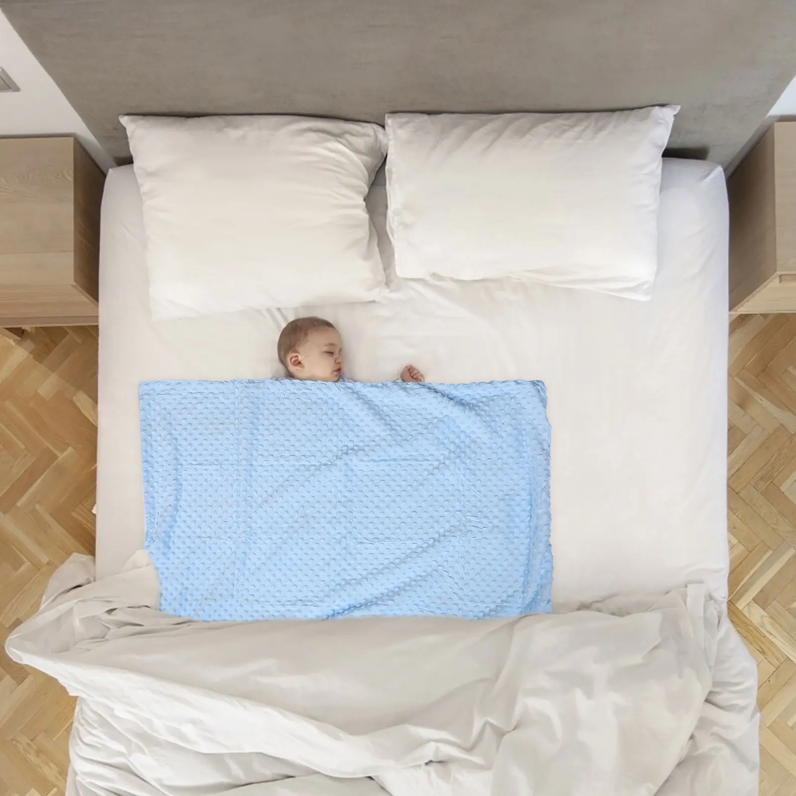 بطانية أطفال للتدليك الحسي، خرز حراري، سميك ومريح لعربة الأطفال حديثي الولادة للجنسين، ناعم ومريح #6