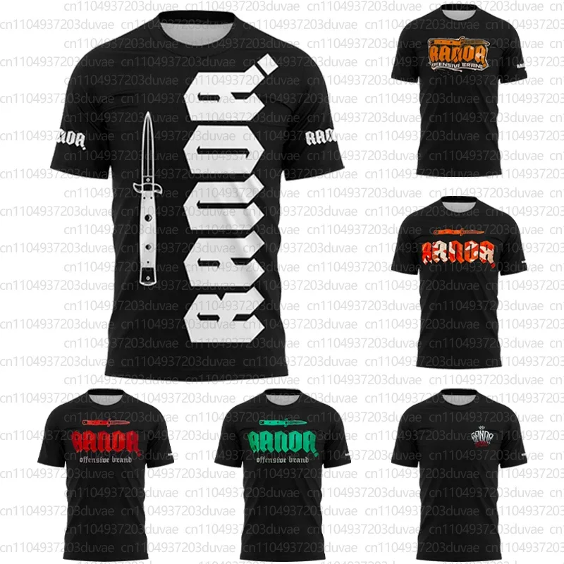 

2025 Boxing RANDA Training Clothes Fans Summer Breathable Shirt Men's Women's Casual Round Neck Short Sleeve Men's T-shirt Top