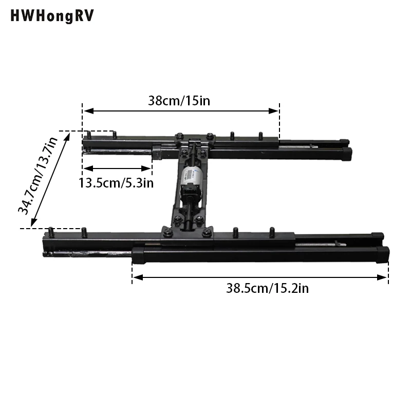 Riel de asiento eléctrico de 347 mm, accesorio de actualización universal, adecuado para actualizar asientos en vehículos comerciales, mpvs y automóviles.