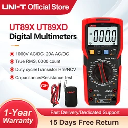 UNI-T UT89X UT89XD Professional Digital Multimeter True RMS NCV 20A Current AC DC Voltmeter Capacitance Resistance Tester