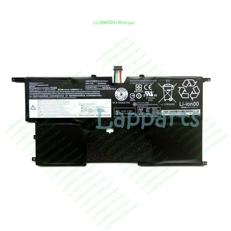 

Оригинальный аккумулятор 00HW002 00HW003 для Lenovo ThinkPad X1 Carbon Gen 3 SB10F46440% 100 тест