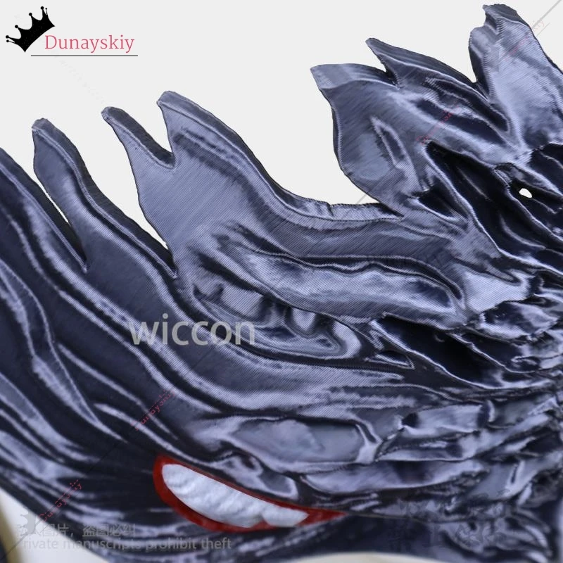 ハロウィーンパーティー用のアニメハーフフェイスマスク,カスタマイズされたホラーコスチューム,硬質プラスチック,ロールプレイ,3D