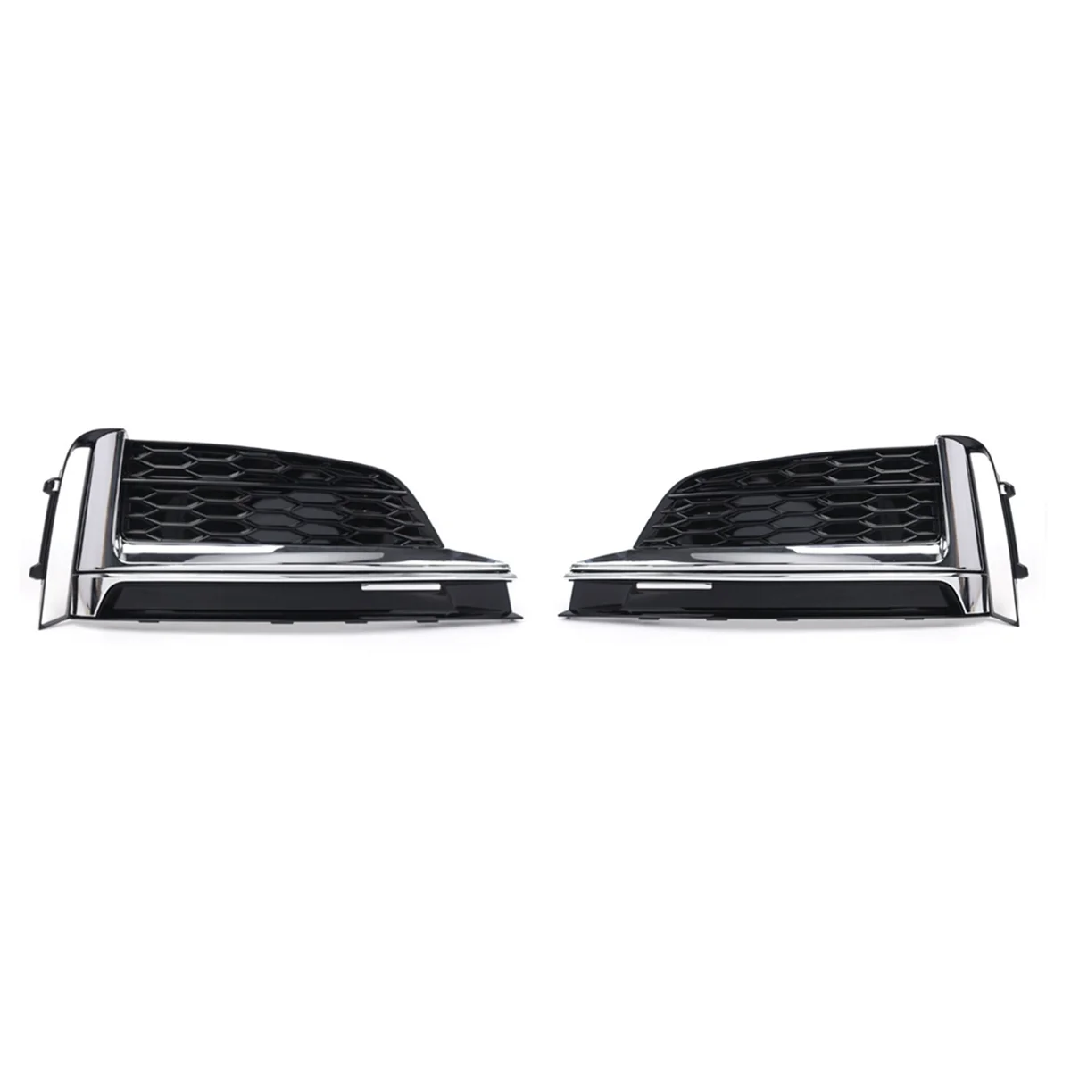 Front Bumper Fog Light Lamp Grille Grill Cover for Audi A5 S5 Sline 2017-2019 Replace 8W6807681F 8W6807682F