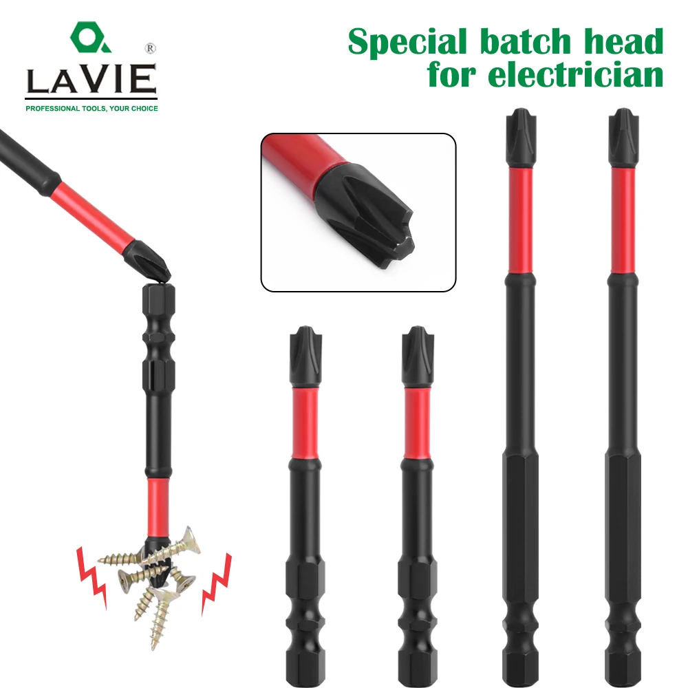 

LAVIE 1/4in Hex Shank Strong Magnetic 5A S2 Material PH2 X 65mm 110mm Non-Slip Screwdriver Bit P03065O P03110O