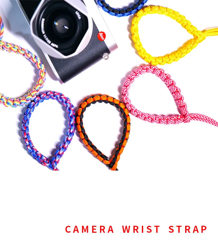 Handmade nylon Digital Camera Wrist Hand Strap Grip Braided Wristband Belt for Canon M50II Fuji XT5 4 Micro Single XS10 20 Sony