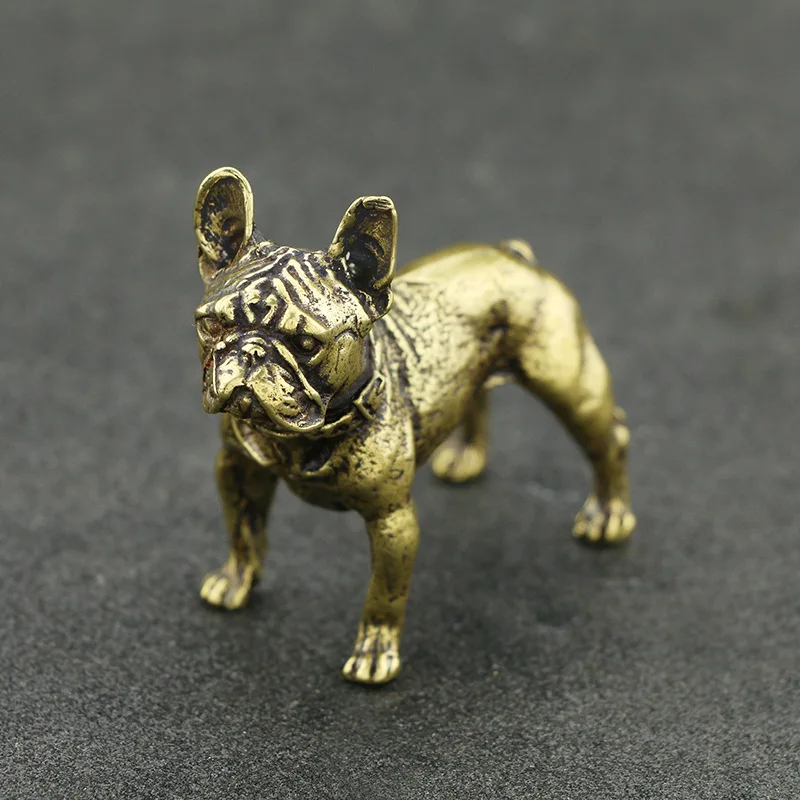 

Brass Sand Dog Retro Bionic Animal Sculpture Home Desktop Decoration