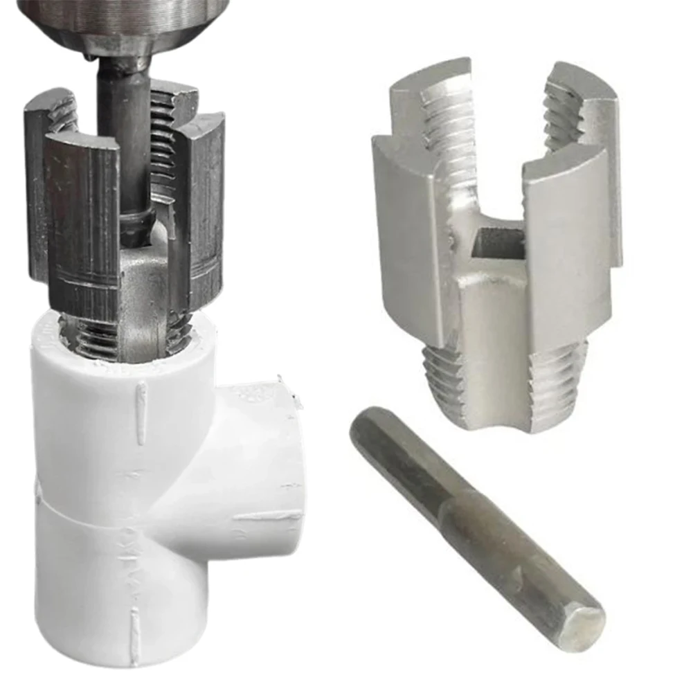 Outil de filetage de tuyau interne et externe intégré, outil de coupe de filetage de tuyau en PVC, robinet d'ouverture de tuyau d'eau en PPR pour la coupe de filetage