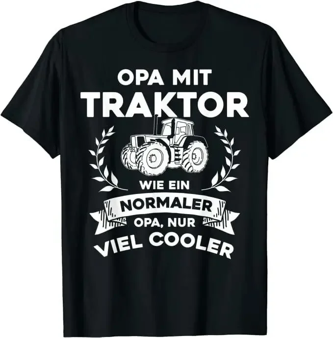 New Mens Grandpa with Tractor - Cooler Only - Funny Grandpa Grandpa Tea T-Shirt  Tees High Quality 100%Cotton Short Sleeve