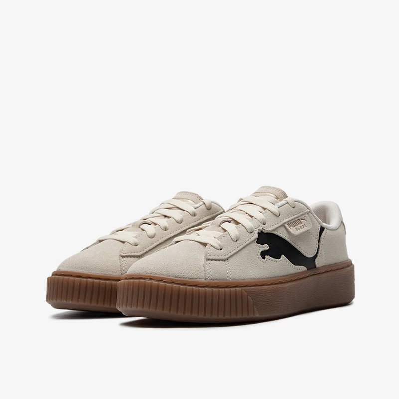 Мужские низкие спортивные кроссовки на платформе из натуральной замши Puma 397233-02