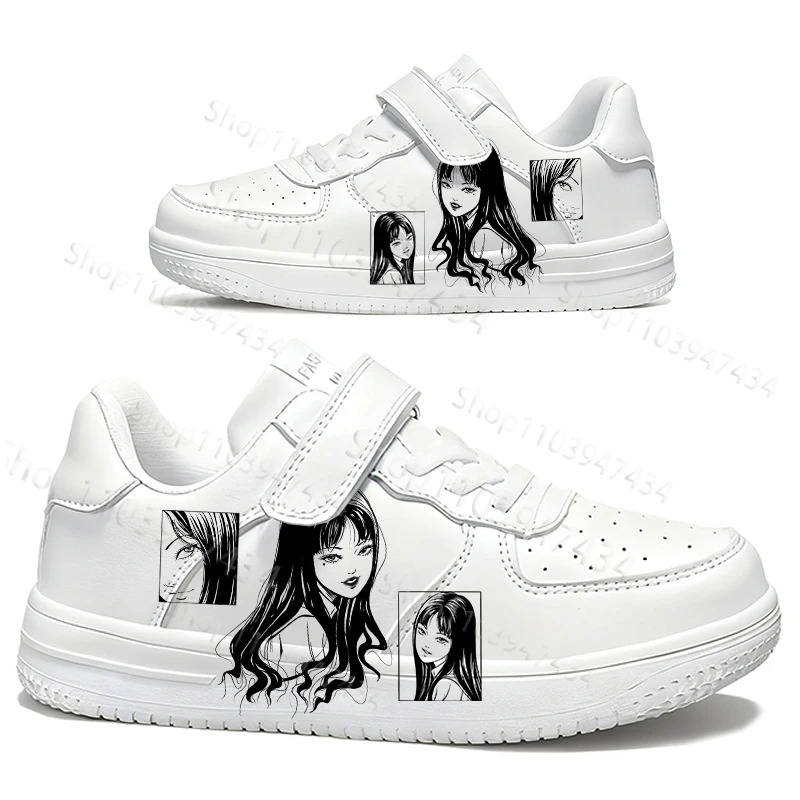 

Junji Ito Figure Children Sports shoes boys girls Simple printing leather Footwear Design Cross Border Hot Sale Gift